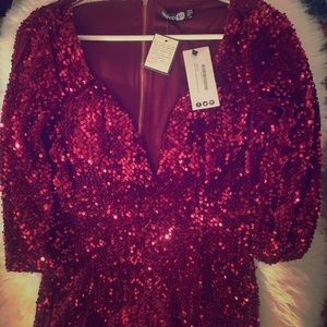 Sequined “Rosie” dress from Boohoo.com